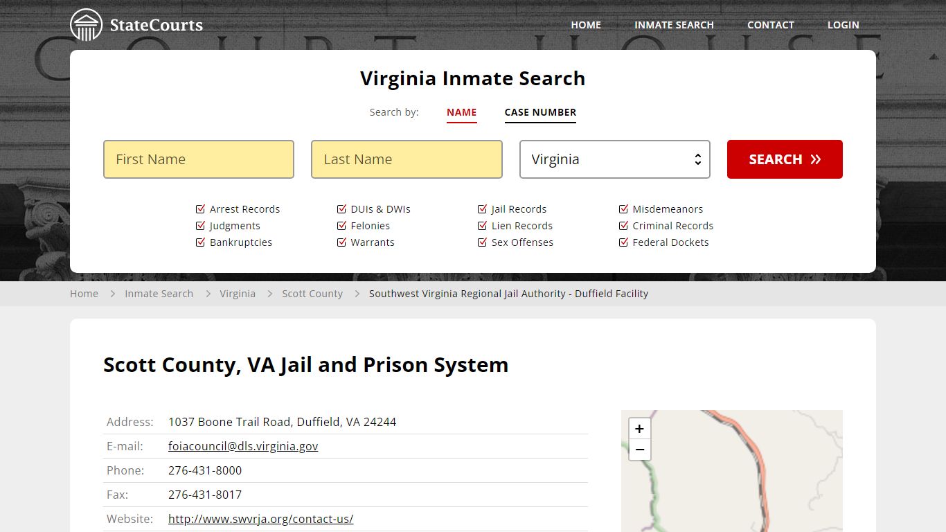 Scott County, VA Jail and Prison System - State Courts